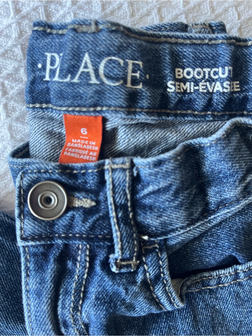 Place Blue Kids Bootcut Jeans with Contrast Stitching